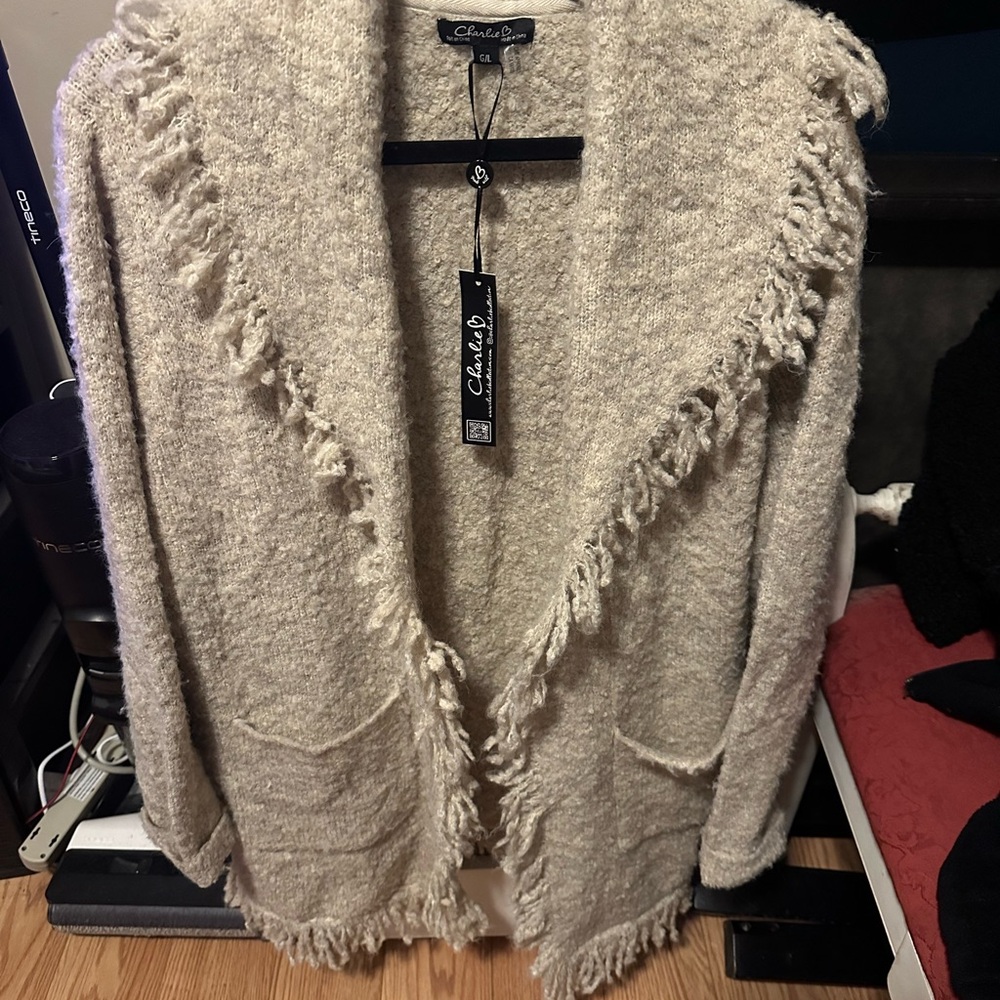 CHARLIE B Cream Women's Cardigan